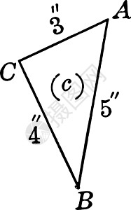 右三角3 4 5个陈年插图图片