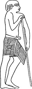 埃及勒芒服装复古插图白色黑色绘画艺术雕刻图片