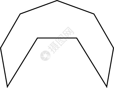 不规则凹 Nonagon 复古插画九边形数字黑色艺术绘画白色插图雕刻图片