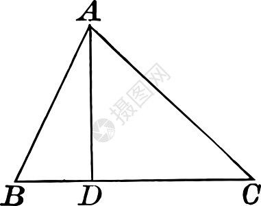 三角形与内部部分复古插图背景图片