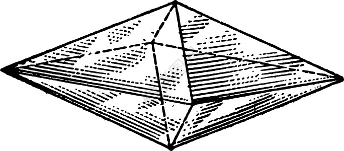 八面体复古插画黑色绘画金字塔菱形插图双面雕刻白色面孔艺术图片