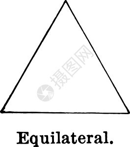 等边三角古董插图三角形白色艺术雕刻双方绘画黑色背景图片
