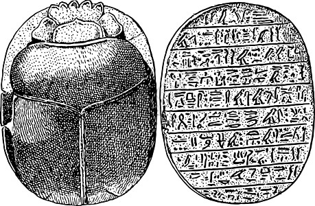 一个埃及的刀疤 古代插图图片