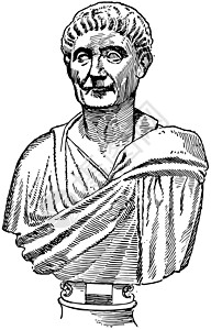 古代插图艺术雕刻皇帝黑色绘画白色图片
