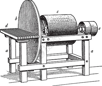 磁盘和鼓桑德尔 古董插图图片