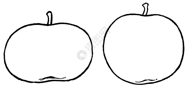 苹果复古插画的形式图片
