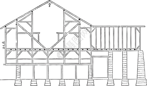 宾夕法尼亚谷仓框架工程 木材 古代雕刻图片