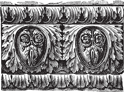 罗马雕刻插图飞檐壁架绘画建筑学黑色白色装饰艺术图片