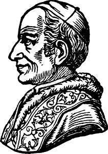 教皇利奥十三世-侧面肖像复古它制作图案图片