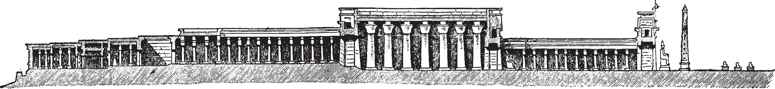 卢克索神庙阿蒙复古雕刻图片