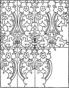 金色模式是15世纪的设计 古代雕刻图片