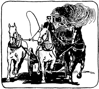 马拖式消防车老古董插图图片