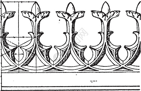 现代哥特式 Cresting 边框由铸铁制成图片