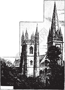 兰达夫大教堂圣公会主教的所在地复古 en图片