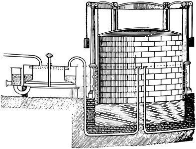 煤气表复古插画图片
