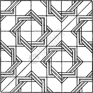 下沉式广场现代广场面板是一个几何式的木块拼图 文塔格插画