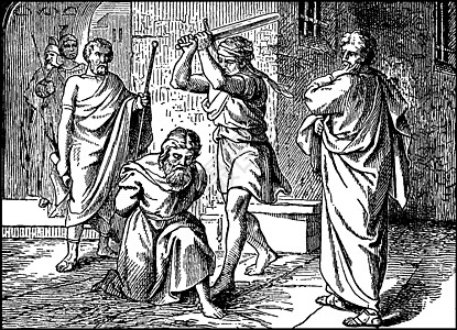 保罗在罗马被尼罗皇帝的圣旨所斩首图片