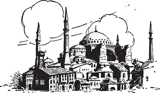 圣索菲亚是拜占庭教堂 伊斯坦布尔 古代雕刻图片