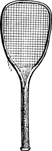 球拍复古插画白色艺术黑色插图绘画雕刻网球背景图片
