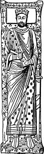 英国的亨利二世复古插画背景图片