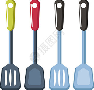 Spatulas 矢量颜色说明图片