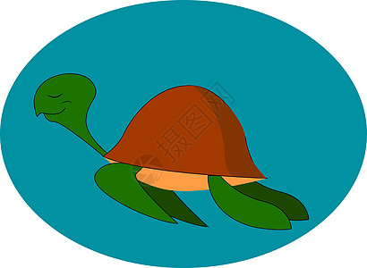 飞龟矢量或彩色插图图片