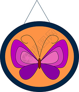 白色背景上的紫色昆虫绘画插图草图艺术线条动物翅膀蝴蝶黑色图片