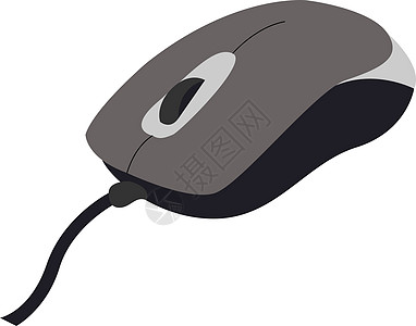 白色背景上的按钮插图黑色网络计算技术光标工具老鼠电脑图片
