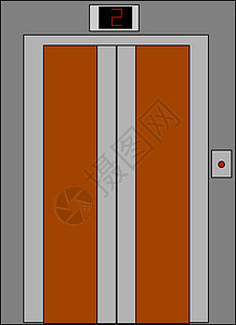 建筑电梯 插图 白色背景的矢量图片