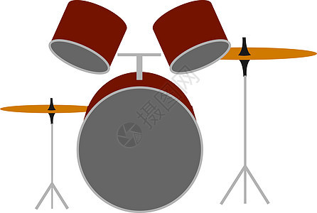 音乐鼓 插图 白色背景的矢量图片