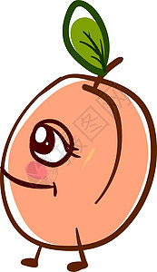 白色背景上的快乐杏插画矢量卡通片乐趣橙子菜单花生生长花园营养食物柠檬图片