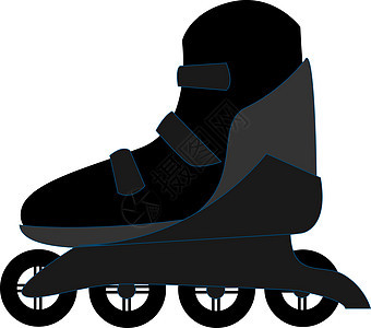 白色背景上的黑色溜冰鞋背景图片
