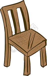 白色背景上的木椅插图矢量家具装饰房间奢华木头古董绘画风格桌子房子图片