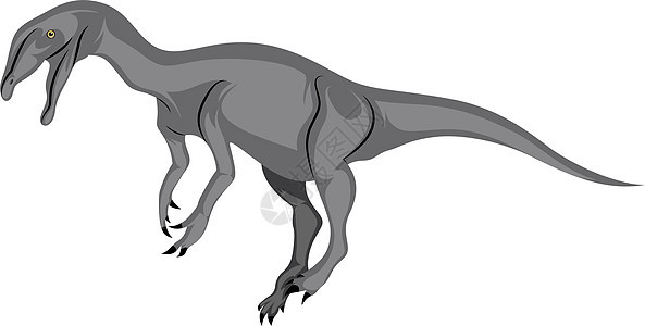白色背景的丑陋 dinosour 插图 矢量图片