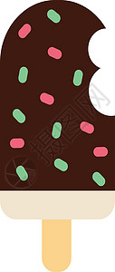 巧克力蘸冰淇淋洒矢量或颜色 illus图片