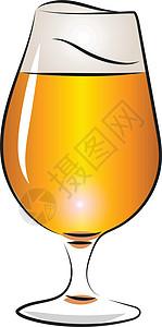 一杯橙汁啤酒矢量或彩色图案图片