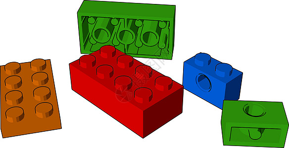 玩具矢量或颜色插图的播放器块图片