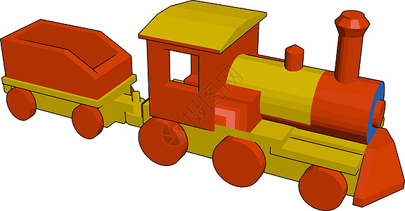 玩具火车图片矢量或颜色插图背景图片