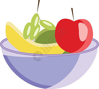 水果篮矢量或彩色图案图片