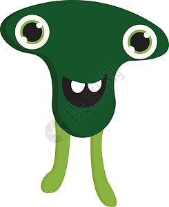 随心所欲地用绿色眼睛矢量说明绿色绿怪物图片