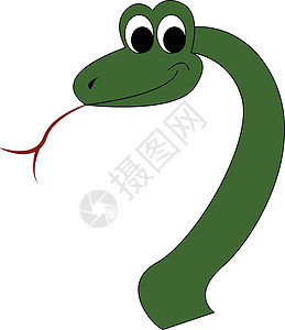有毒的绿色蛇矢量或颜色插图卡通片动物舌头毒蛇绘画蛇皮尾巴动物园眼镜蛇丛林图片
