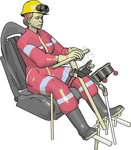 安全衣白色 b 上粉红色连身衣矢量插图中的汽车测试假人设计图片
