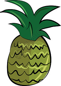 一种菠萝果 具有强烈绿色的绿箭头色画图片