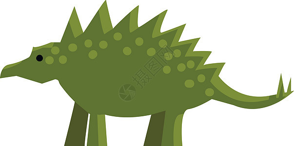 绿刺恐龙矢量或颜色插图图片