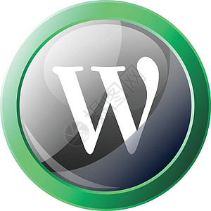 维基百科在绿色泡沫矢量图标插图中签名图片