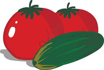 新鲜番茄和黄瓜图片