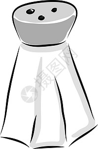 白色背景上的盐瓶插图矢量玻璃营养餐厅金属调味品食物摇床香料烹饪味道图片