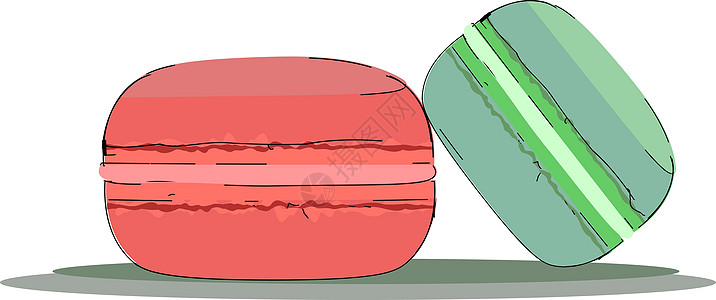 彩色马卡龙矢量或颜色插图图片