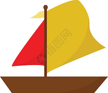 红色和黄色矢量或彩色错误船只的剪贴板背景图片