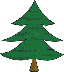 树/Xmas树矢量或颜色插图的剪贴板背景图片